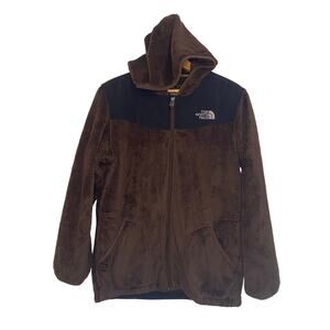 The North Face Denali Full Zip Brown Fleece Jacket Girls XL Youth Hiking EUC